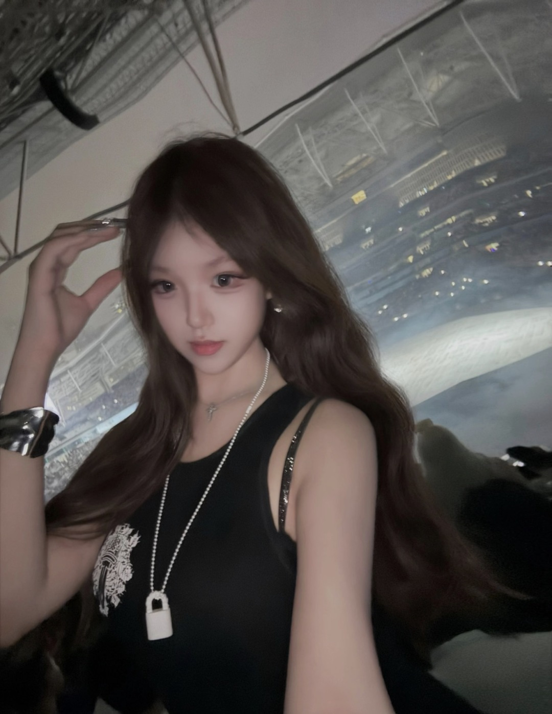뉴욕 한정판 대거 바인 프린트 베스트