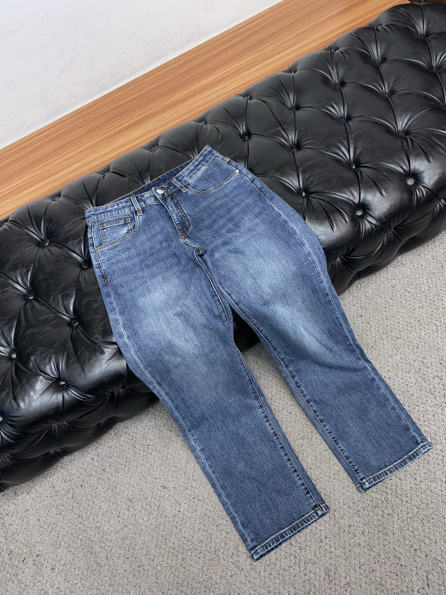 남성 슬림핏 데님 캐주얼 팬츠