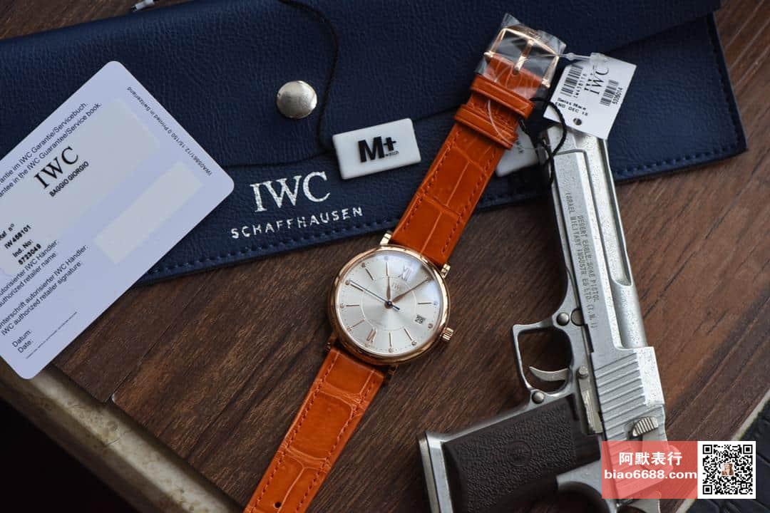 포르토피노 레이디 로즈골드 악어 레더 스트랩 / M+ IW458116 / 37mm / 크기 37mm Cal.35111 무브