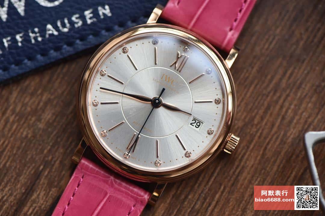 포르토피노 레이디 로즈골드 악어 레더 스트랩 / M+ IW458116 / 37mm / 크기 37mm Cal.35111 무브