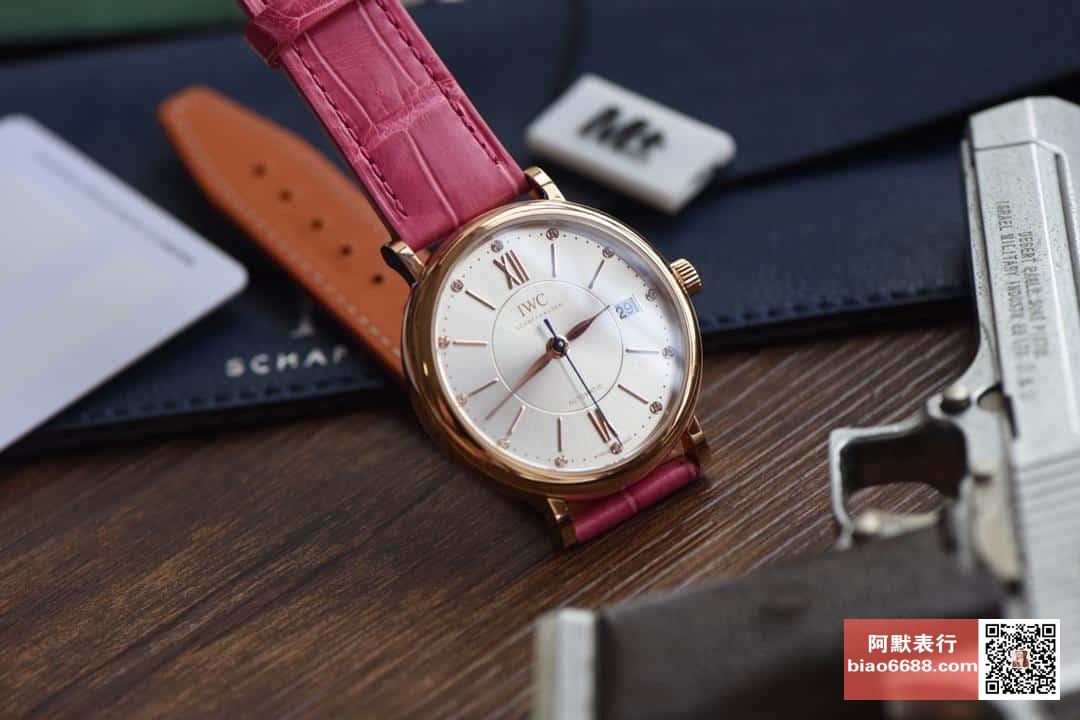 포르토피노 레이디 로즈골드 악어 레더 스트랩 / M+ IW458116 / 37mm / 크기 37mm Cal.35111 무브