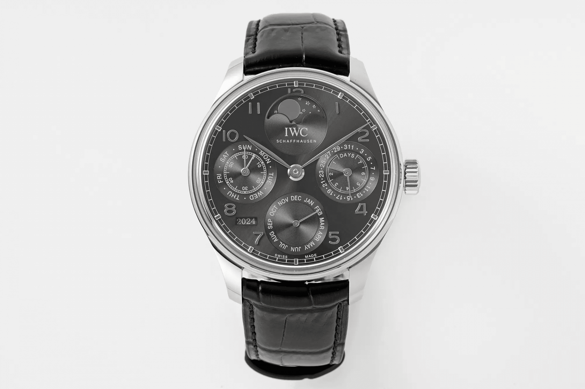 포르투기저 퍼페츄얼 캘린더 화이트골드 그레이 다이얼 / APS IW503301 / 44mm / 안정적인 포르투갈 VII 기본 무브먼트,72시간 파워리저브