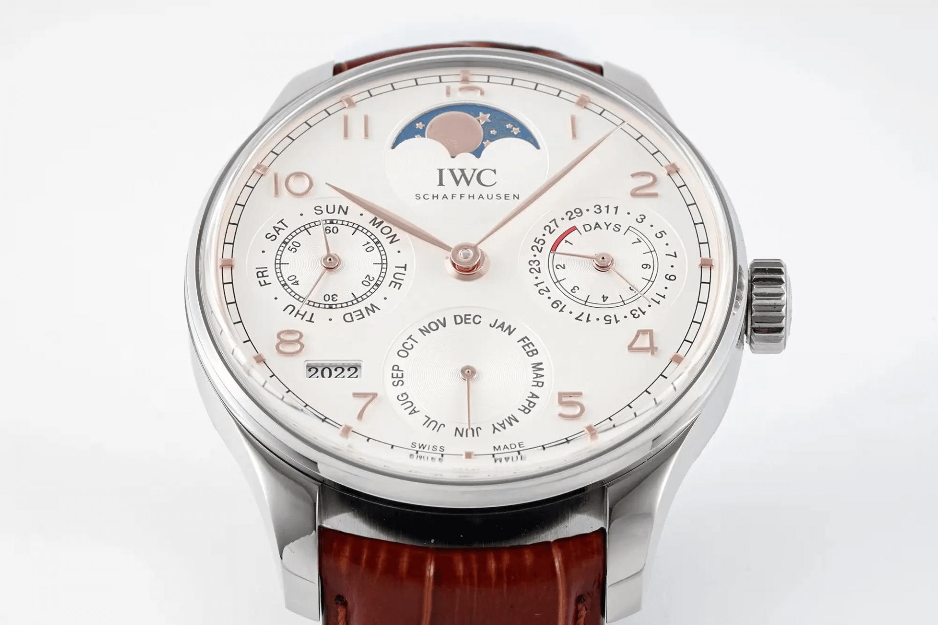 포르투기저 퍼페츄얼 캘린더 상하이 스토어 스페셜 에디션 화이트 다이얼 / APS IW503307 / 44mm / 안정적인 포르투갈 VII 기본 무브먼트,72시간 파워리저브