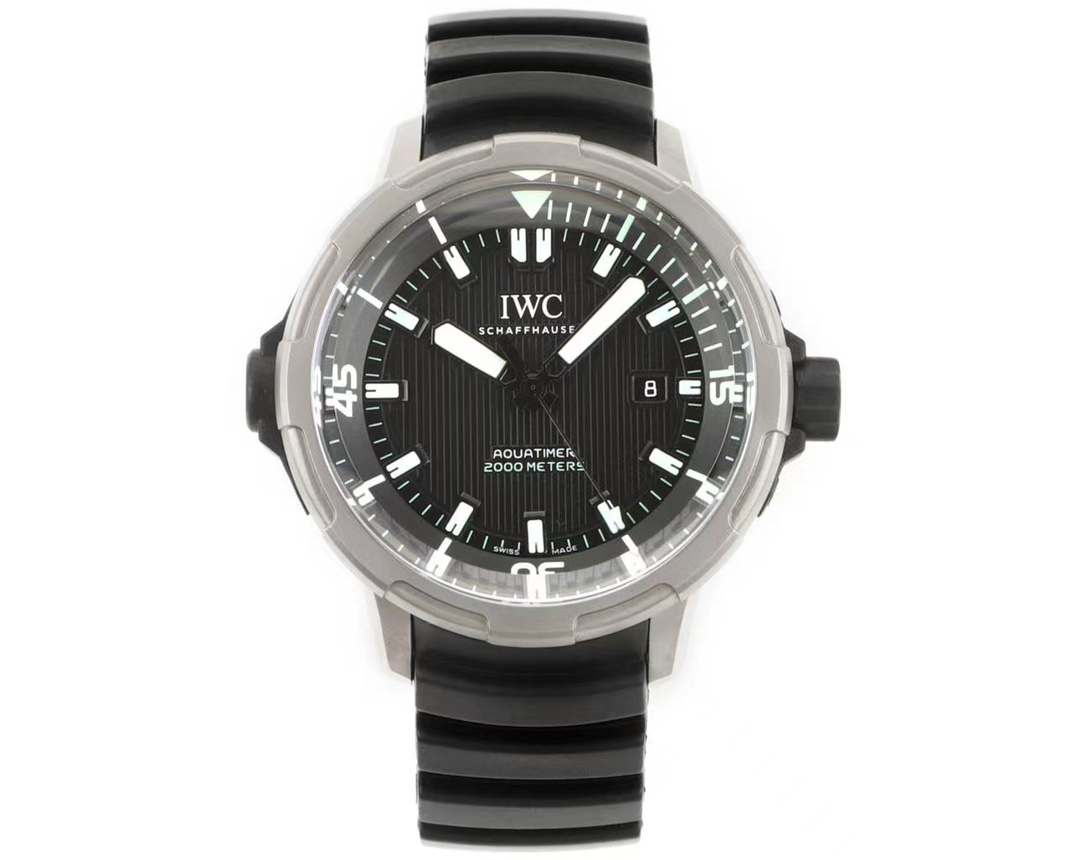 아쿠아타이머 오토매틱 2000 티타늄 블랙/화이트 다이얼 / V6S IW358002 / 46mm / 크기 46mm Cal.2824 무브