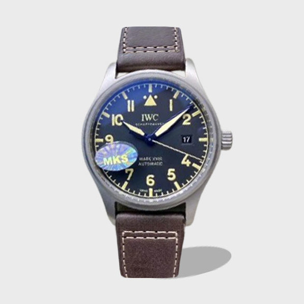 파일럿 마크 18 헤리티지 티타늄 블랙 다이얼 레더 스트랩 / MKS IW327006 / 40mm / 크기 40mm 두께 11mm Cal.9015 무브
