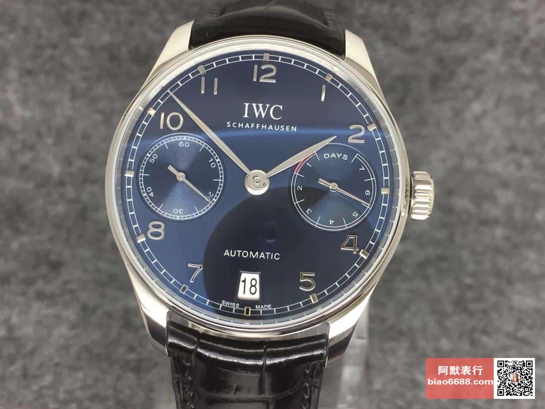 포르투기저 세븐데이즈 스틸 블루 다이얼 레더 스트랩 / ZF IW500710 / 42mm / 크기 42mm Cal.51011 무브