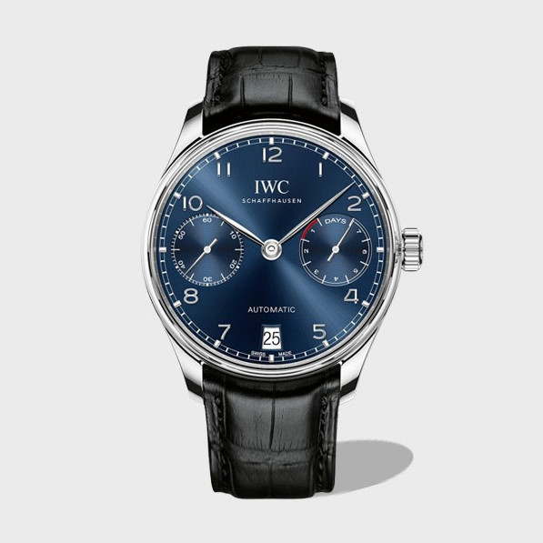 포르투기저 세븐데이즈 스틸 블루 다이얼 레더 스트랩 / ZF IW500710 / 42mm / 크기 42mm Cal.51011 무브