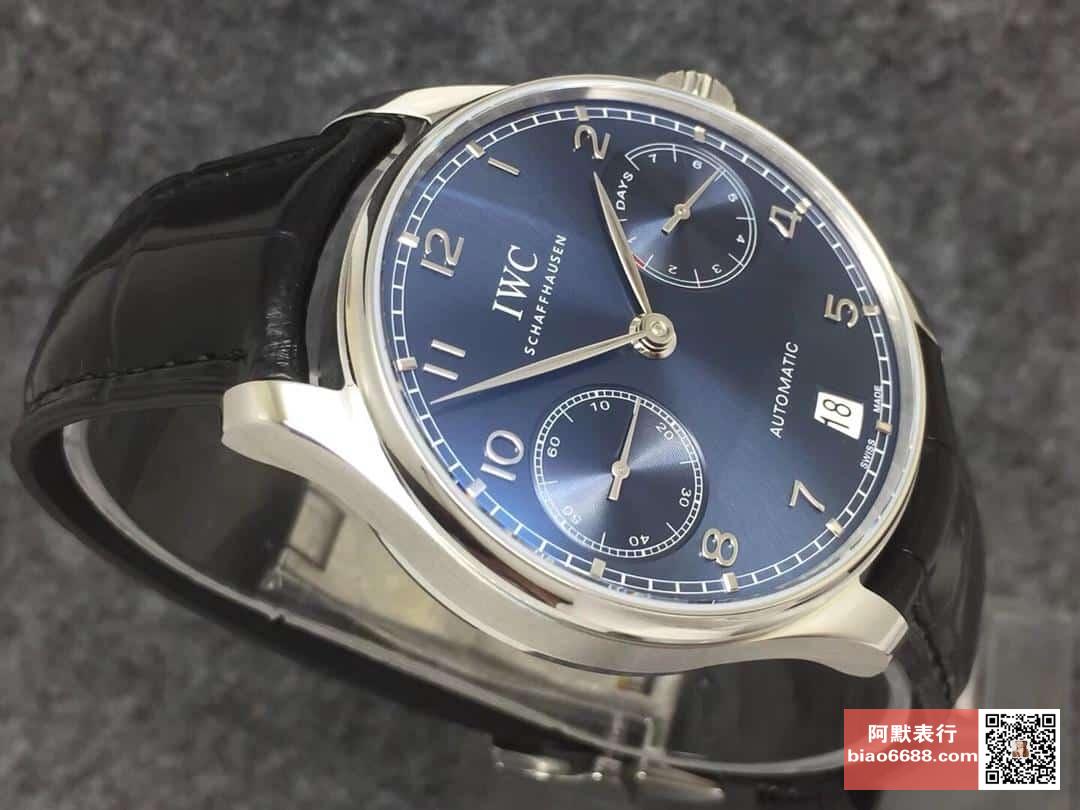 포르투기저 세븐데이즈 스틸 블루 다이얼 레더 스트랩 / ZF IW500710 / 42mm / 크기 42mm Cal.51011 무브