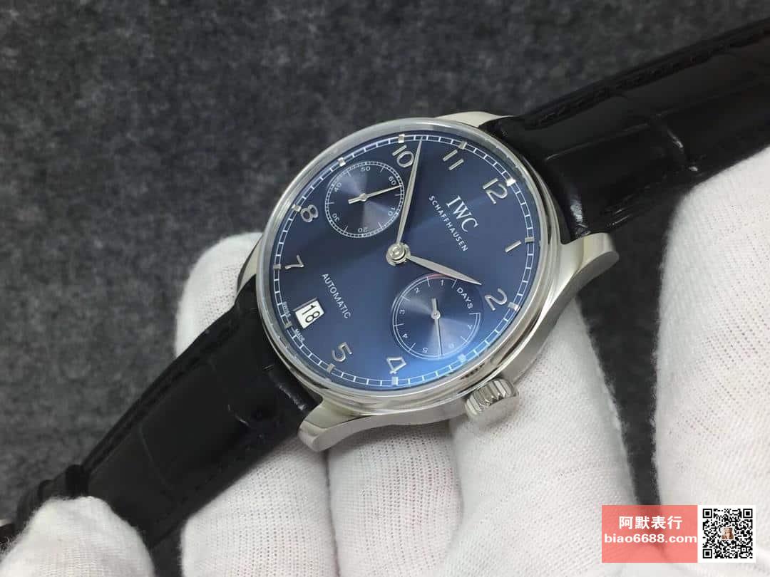 포르투기저 세븐데이즈 스틸 블루 다이얼 레더 스트랩 / ZF IW500710 / 42mm / 크기 42mm Cal.51011 무브