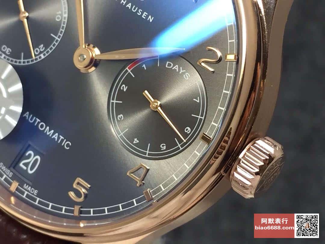 포르투기저 세븐데이즈 로즈골드 블랙 다이얼 레더 스트랩 / ZF IW500125 / 42mm / 크기 42mm Cal.51011 무브