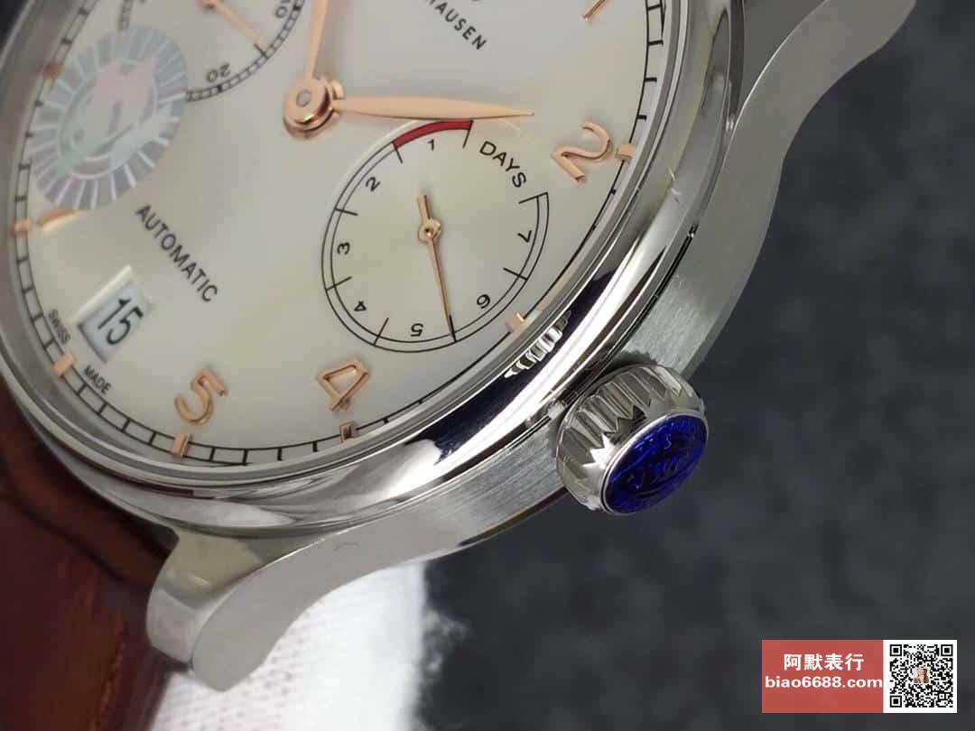 포르투기저 세븐데이즈 스틸 화이트 다이얼 레더 스트랩 / ZF IW500704 / 42mm / 크기 42mm Cal.51011 무브