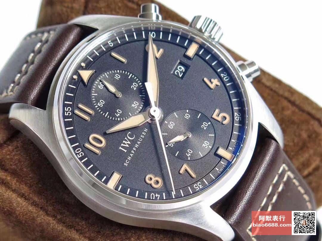 스핏파이어 크로노그래프 브라운 다이얼 레더 스트랩 / ZF IW387808 / 43mm / 크기 43mm Cal.7750 무브먼트
