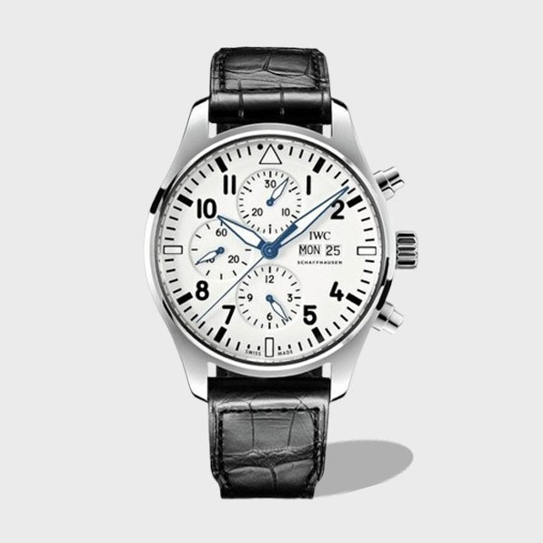 포르토피노 크로노그래프 스틸 화이트 다이얼 레더 스트랩 / ZF IW391001 / 42mm / 크기 42mm 두께 13.5mm Cal.7750 무브
