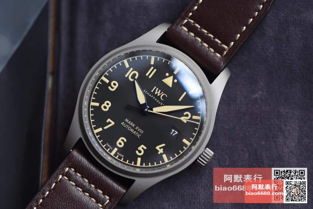 파일럿 마크 18 헤리티지 티타늄 레더 스트랩 / M+ IW327006 / 40mm / 크기 40mm 두께 10.8mm Cal.35111 무브
