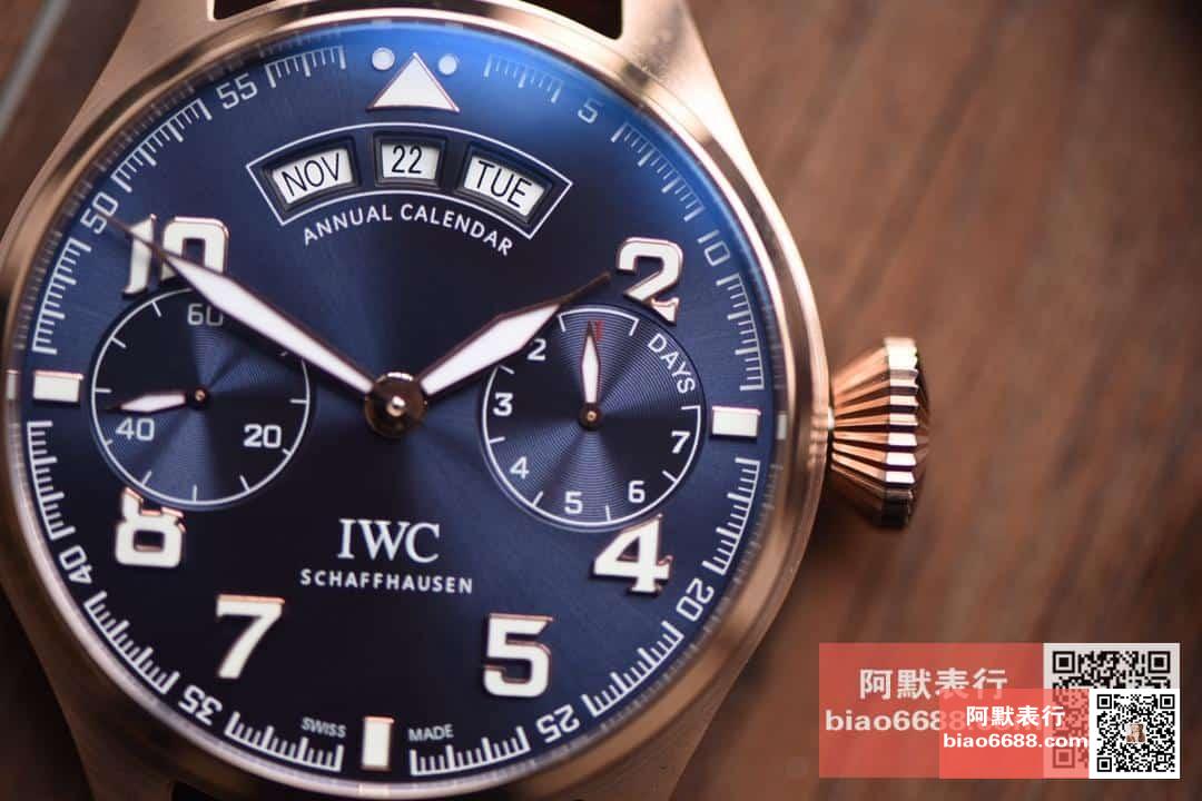 빅 파일럿 애뉴얼 캘린더 어린왕자 에디션 블루 다이얼 레더 스트랩 / YL IW502701 / 46mm / 크기 46mm Cal.6611 무브