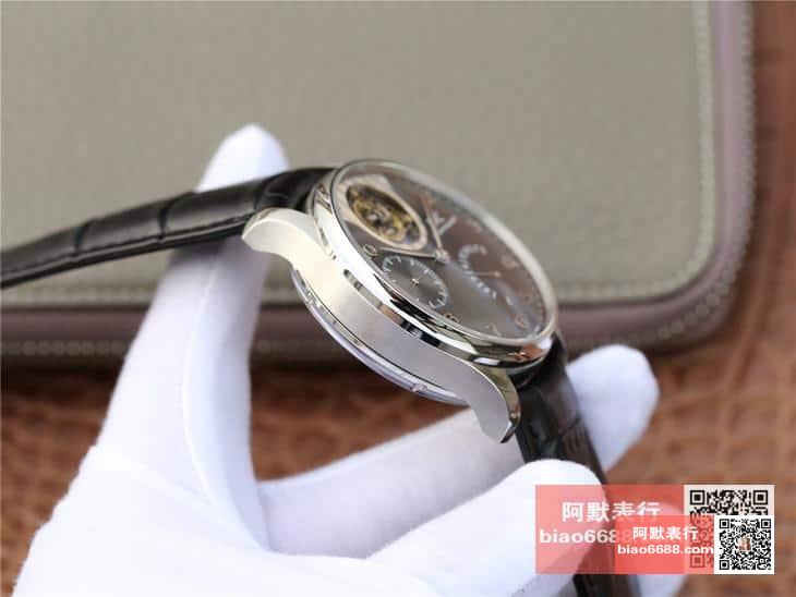 포르투기저 레트로그레이드 투르비옹 화이트 다이얼 레더 스트랩 / ZF IW504207 / 44mm / 크기 44mm , 스위스 ETA 자동 복잡 투르비용 무브먼트