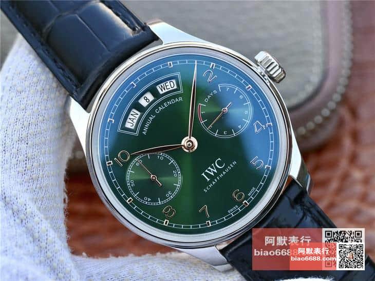 포르투기저 퍼페츄얼 캘린더 그린 다이얼 레더 스트랩 / YL IW503510 / 44mm / 크기 44mm 두께 14mm , cal 52850 무브먼트