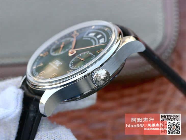 포르투기저 퍼페츄얼 캘린더 그린 다이얼 레더 스트랩 / YL IW503510 / 44mm / 크기 44mm 두께 14mm , cal 52850 무브먼트