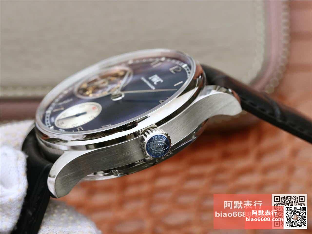포르투기저 투르비옹 레이싱그레이 다이얼 레더 스트랩 / ZF IW5463 / 44mm / 크기 44mm 두께 15.5mm ,아시아 플라잉 투르비용 무브먼트