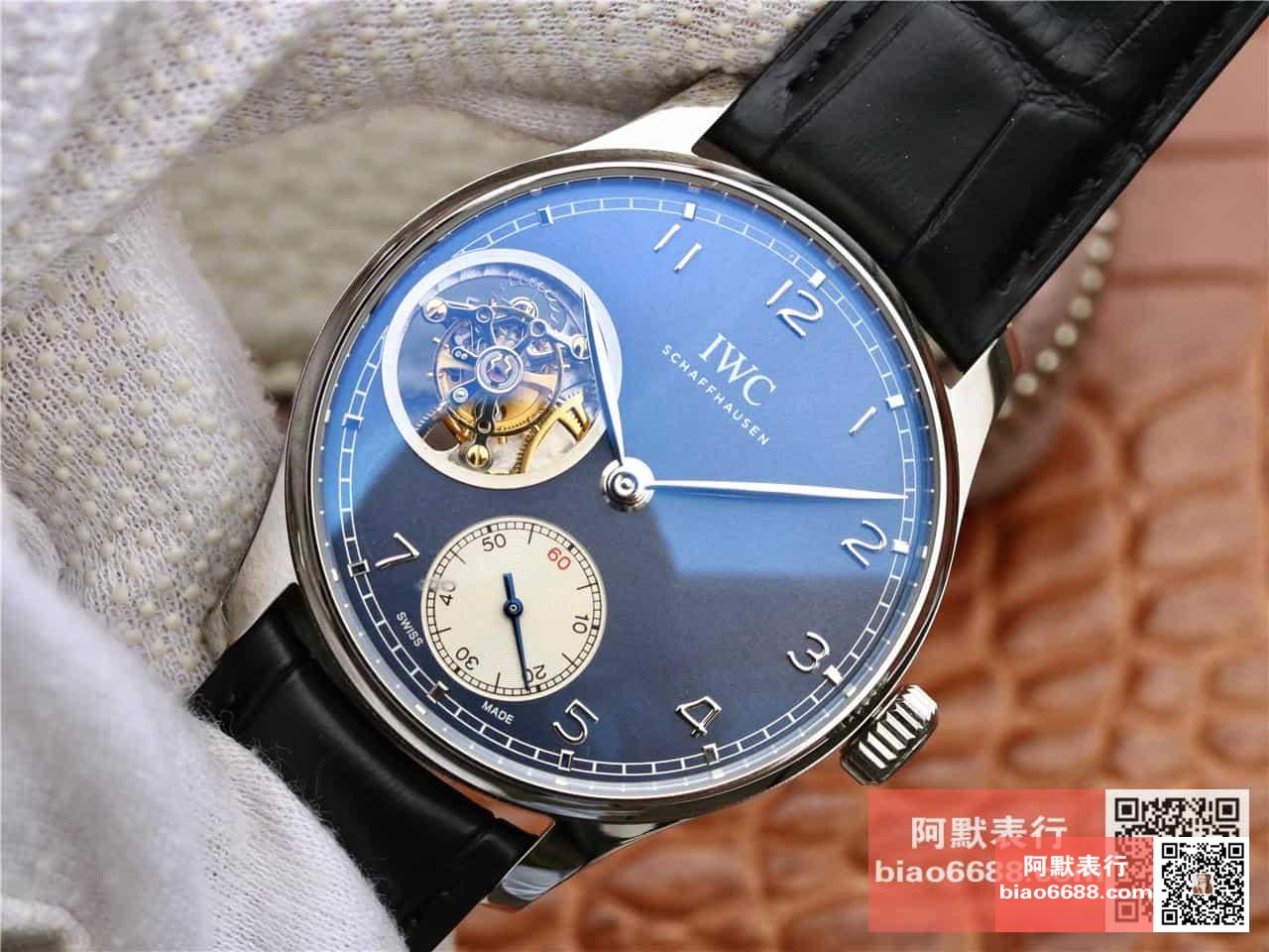 포르투기저 투르비옹 레이싱그레이 다이얼 레더 스트랩 / ZF IW5463 / 44mm / 크기 44mm 두께 15.5mm ,아시아 플라잉 투르비용 무브먼트