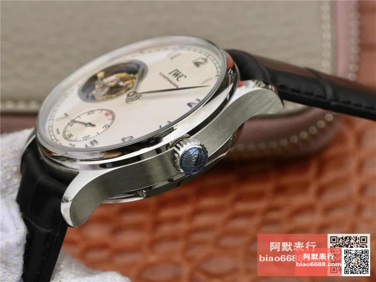 포르투기저 투르비옹 화이트 다이얼 레더 스트랩 / ZF IW5463 / 44mm / 크기 44mm 두께 15.5mm ,아시아 플라잉 투르비용 무브먼트