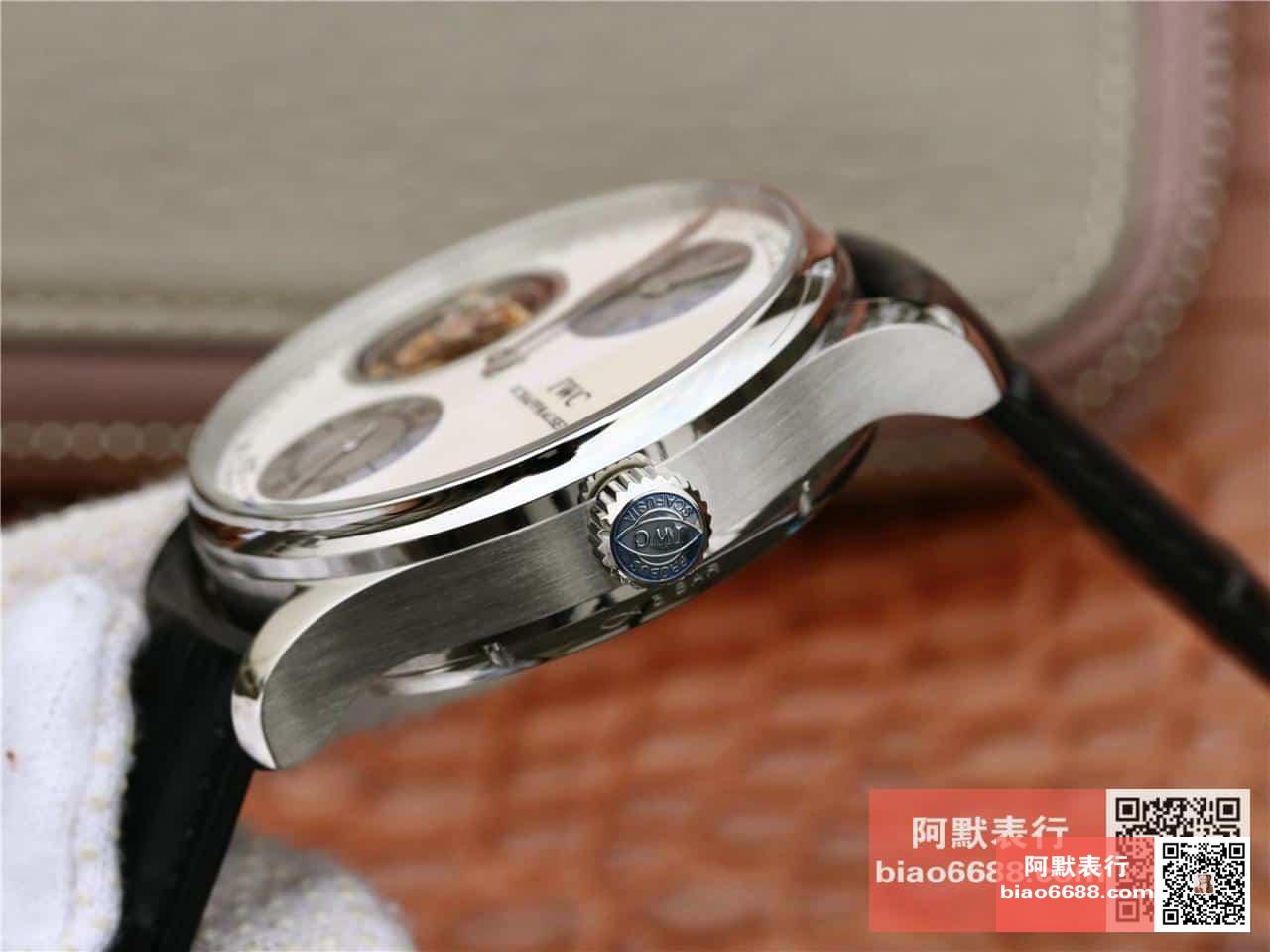 포르투기저 투르비옹 화이트/그레이 다이얼 레더 스트랩 / ZF IW5463 / 44mm / 크기 44mm 두께 15.5mm ,아시아 플라잉 투르비용 무브먼트