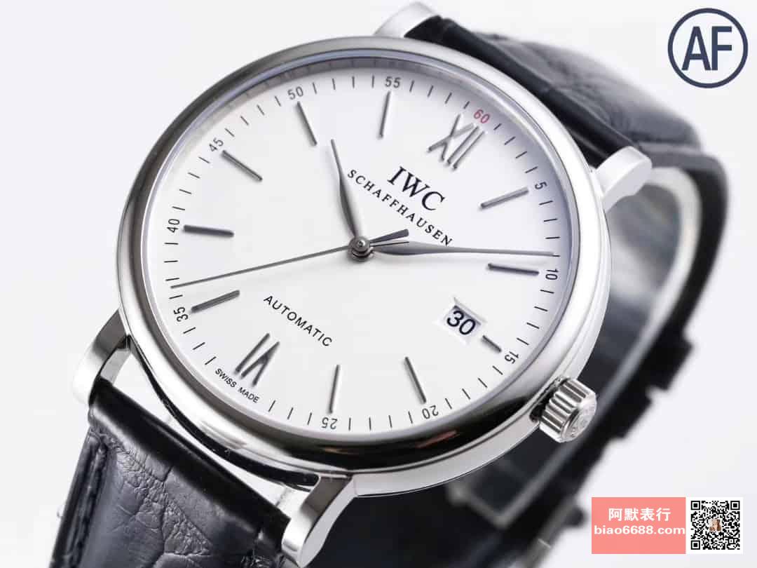 포르토피노 클래식 오토매틱 화이트 다이얼 레더 스트랩 / AF IW356501 / 40mm / 크기 40mm 두께 9.5mm Cal.2892 무브