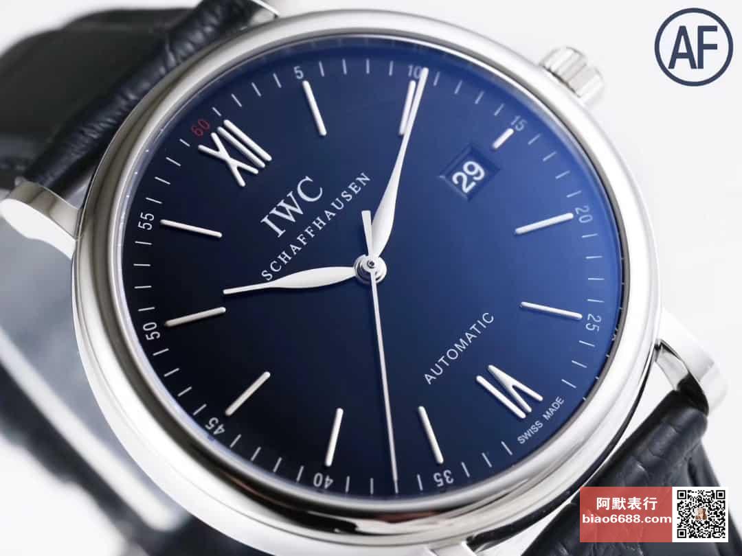 포르토피노 클래식 오토매틱 \"150주년\" 에디션 블루 다이얼 레더 스트랩 / AF IW356502 / 40mm / 크기 40mm 두께 9.5mm Cal.2892 무브