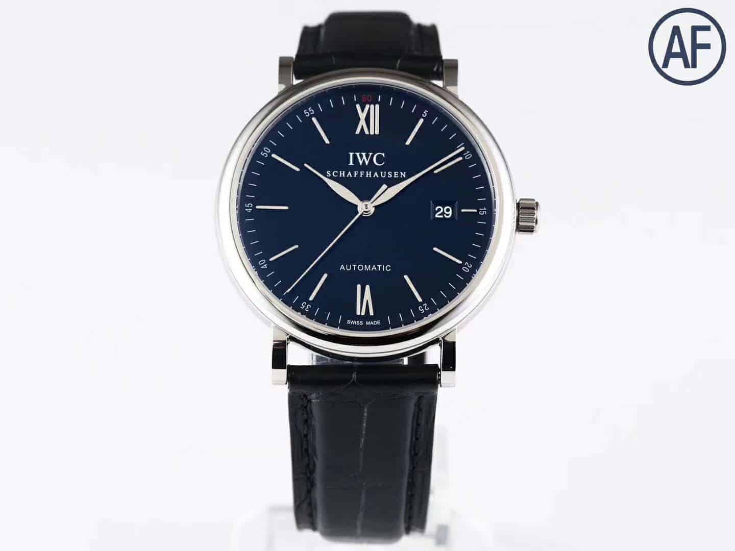 포르토피노 클래식 오토매틱 \"150주년\" 에디션 블루 다이얼 레더 스트랩 / AF IW356502 / 40mm / 크기 40mm 두께 9.5mm Cal.2892 무브