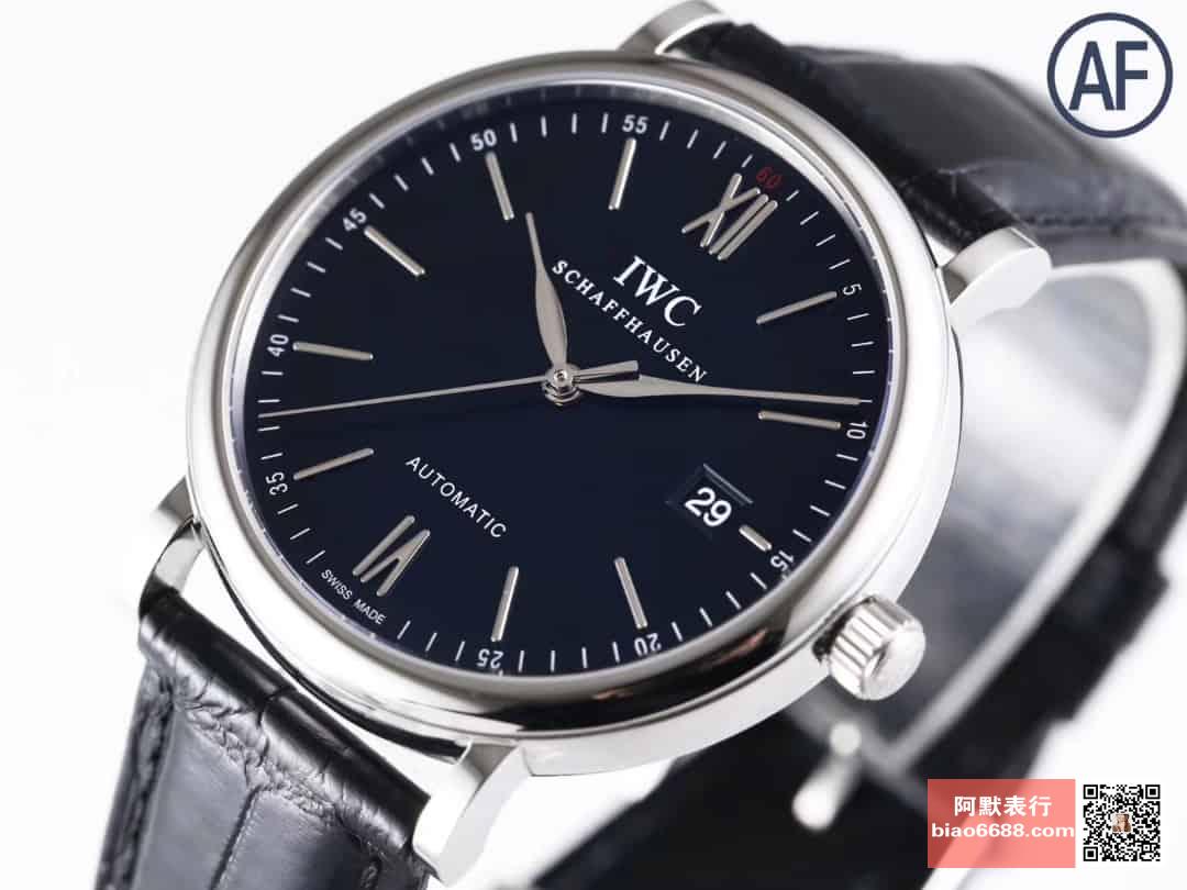 포르토피노 클래식 오토매틱 \"150주년\" 에디션 블루 다이얼 레더 스트랩 / AF IW356502 / 40mm / 크기 40mm 두께 9.5mm Cal.2892 무브
