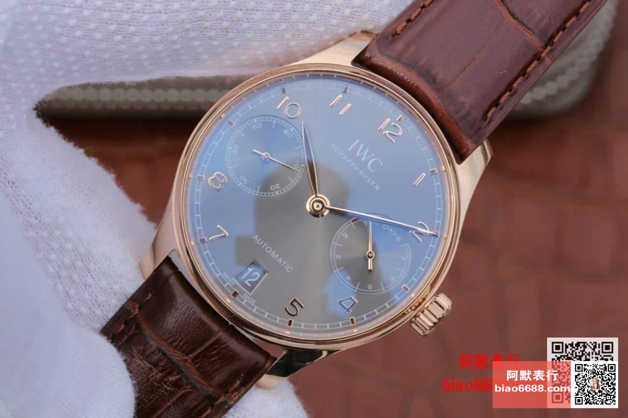 포르투기저 세븐데이즈 로즈골드 그레이 다이얼 레더 스트랩 / ZF IW500701 / 42.3mm / 크기 42.3mm 두께 14.5mm Cal.52010 무브먼트