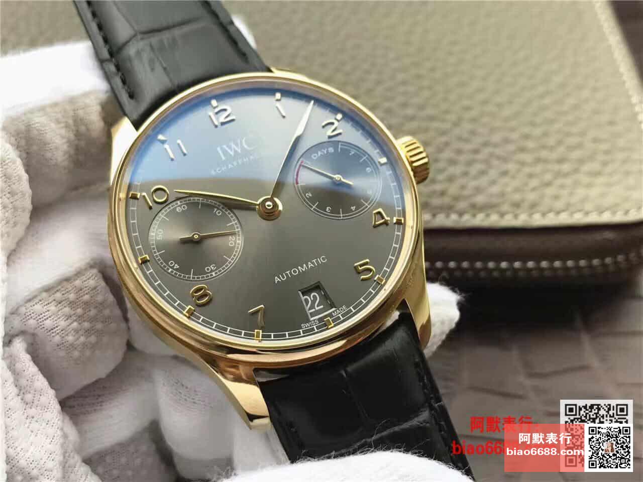 포르투기저 세븐데이즈 골드 그레이 다이얼 레더 스트랩 / ZF IW500101 / 42.3mm / 크기 42.3mm 두께 13.9mm Cal.51011 무브먼트