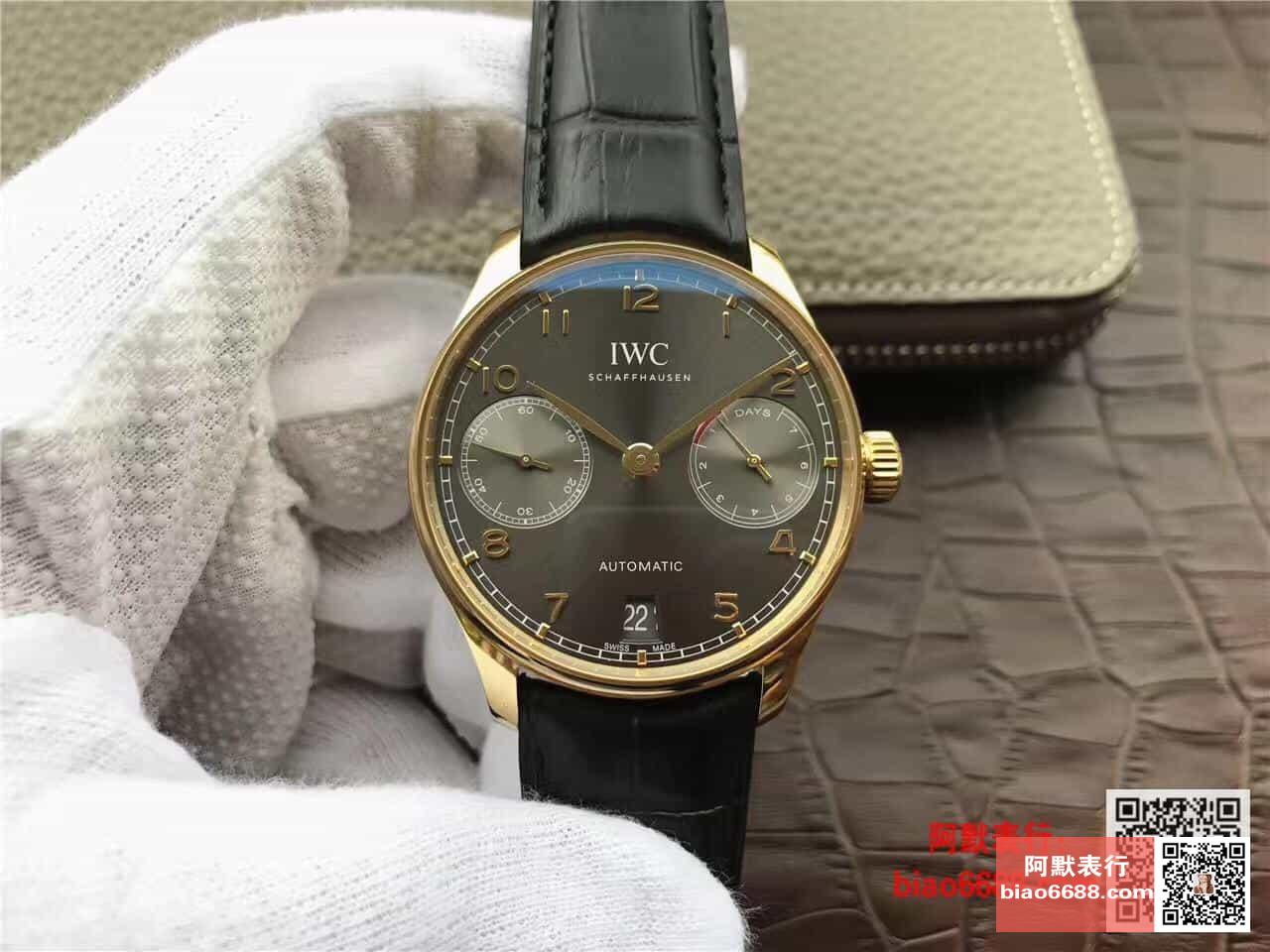 포르투기저 세븐데이즈 골드 그레이 다이얼 레더 스트랩 / ZF IW500101 / 42.3mm / 크기 42.3mm 두께 13.9mm Cal.51011 무브먼트