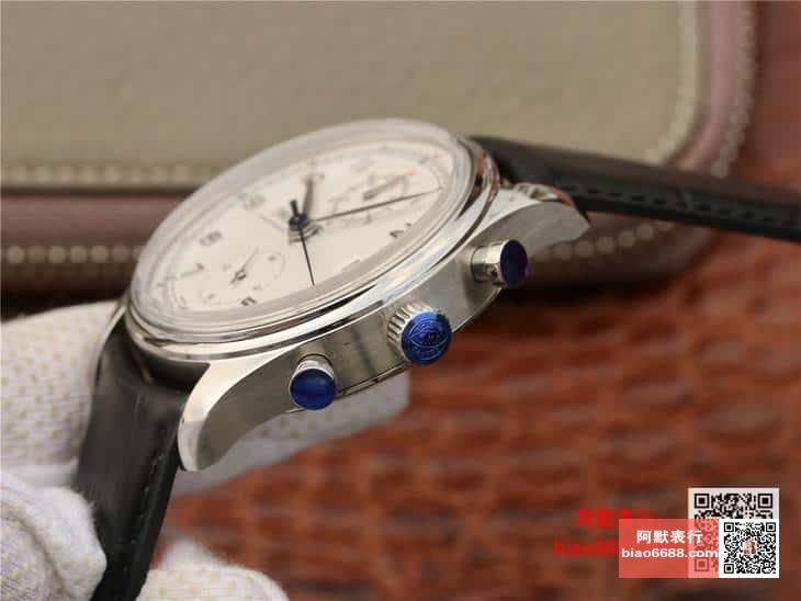 포르투기저 크로노그래프 클래식 화이트 다이얼 레더 스트랩 / ZF IW390403 / 42mm / 크기 42mm 두께 13.5mm Cal.89361 무브먼트