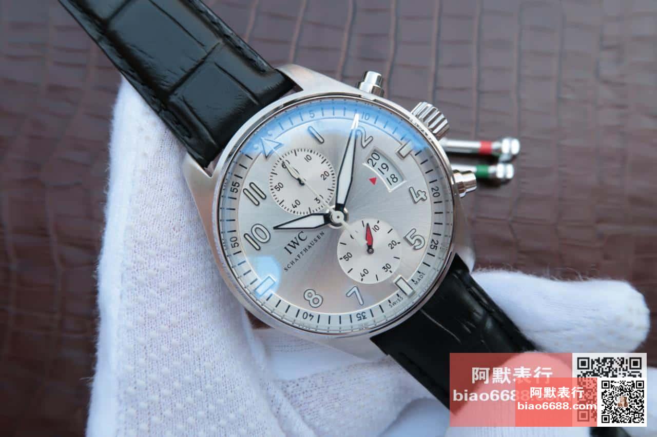 포르토피노 크로노그래프 화이트 다이얼 레더 스트랩 / ZF IW387802 / 43mm / 크기 43mm Cal.7750 무브먼트