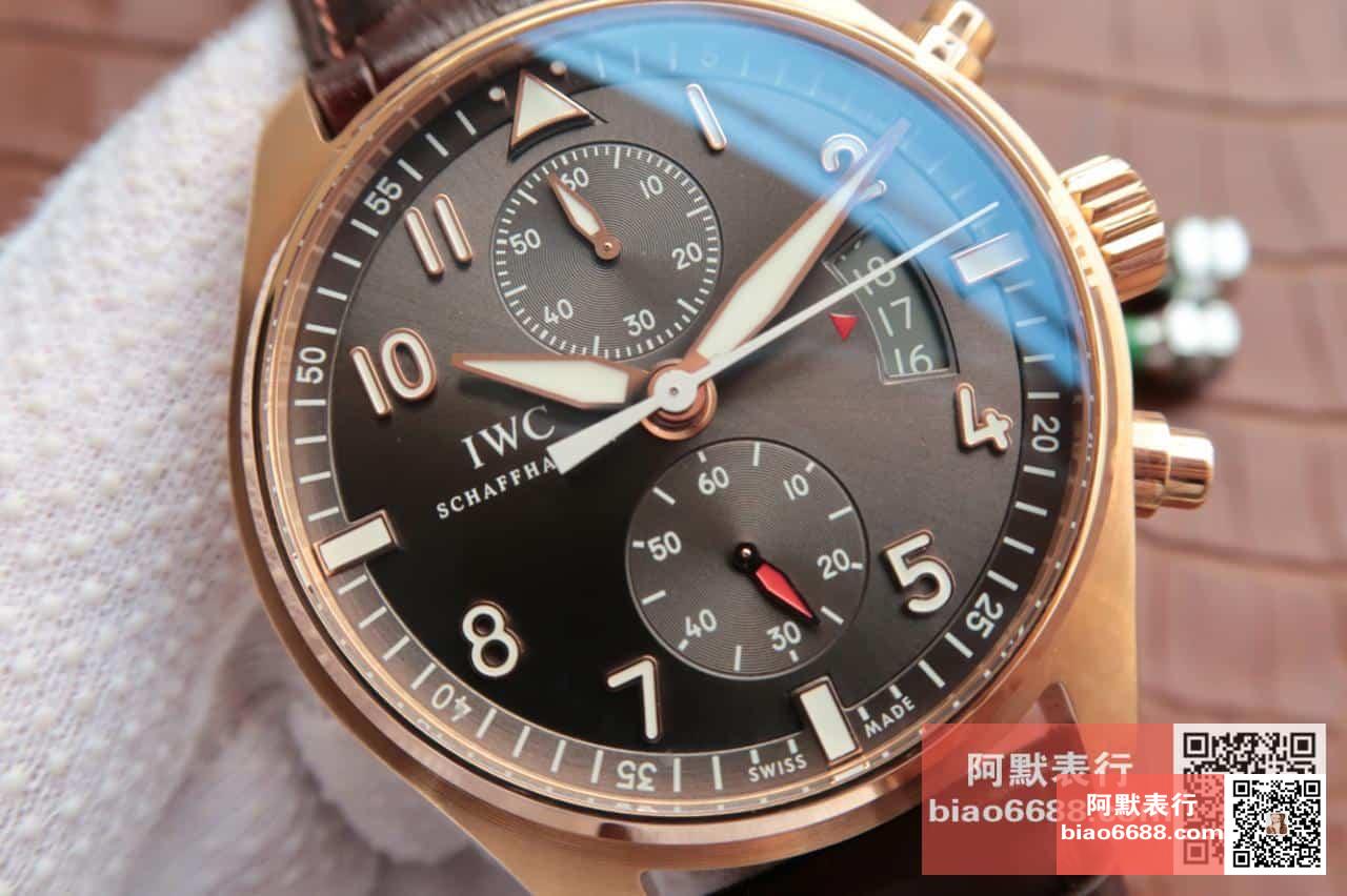 포르토피노 크로노그래프 로즈골드 브라운 다이얼 레더 스트랩 / ZF IW387802 / 43mm / 크기 43mm Cal.7750 무브먼트