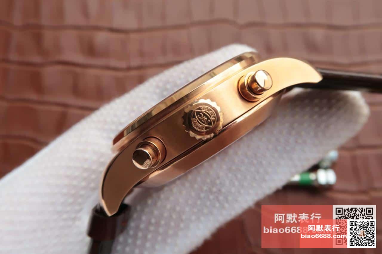 포르토피노 크로노그래프 로즈골드 브라운 다이얼 레더 스트랩 / ZF IW387802 / 43mm / 크기 43mm Cal.7750 무브먼트