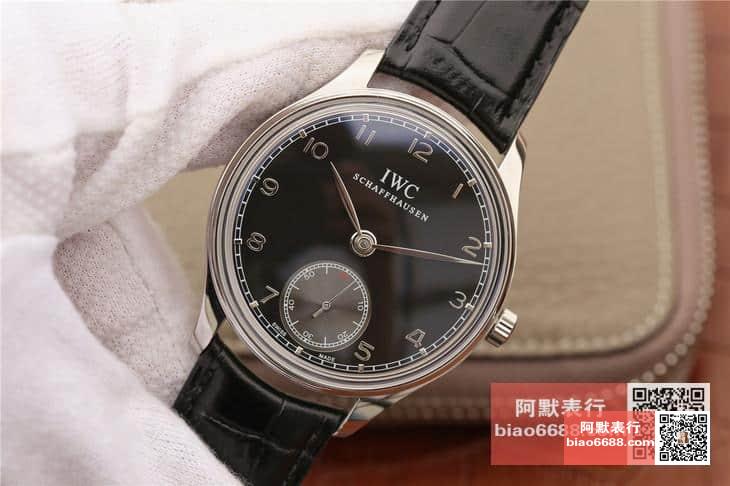 포르투기저 존스 소드 스틸 블랙 다이얼 레더 스트랩 / ZF IW545408 / 44mm / 크기 44mm 두께 10mm Cal.98295 무브먼트