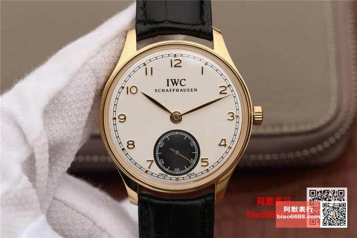 포르투기저 존스 소드 골드 화이트/블랙 다이얼 레더 스트랩 / ZF IW545408 / 44mm / 크기 44mm 두께 10mm Cal.98295 무브먼트