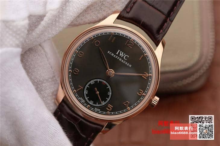 포르투기저 존스 소드 로즈골드 블랙 다이얼 레더 스트랩 / ZF IW545408 / 44mm / 크기 44mm 두께 10mm Cal.98295 무브먼트