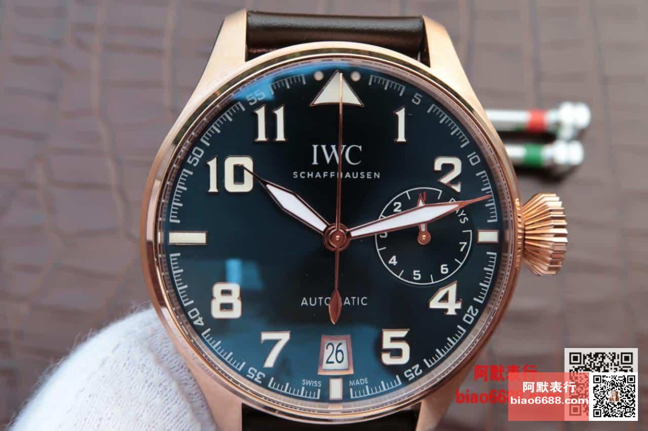 빅 파일럿 어린왕자 에디션 로즈골드 블루 다이얼 레더 스트랩 / ZF IW500909 / 46mm / 크기 46mm 두께 16mm Cal.51111 무브
