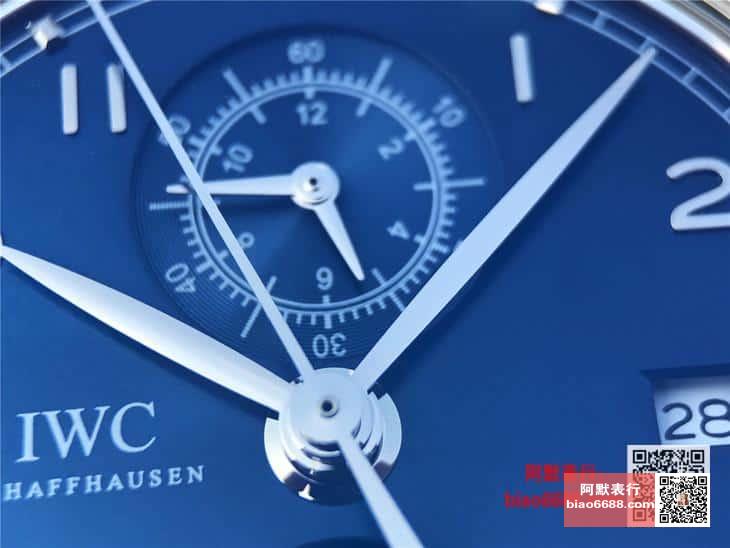 포르투기저 크로노그래프 클래식 블루 다이얼 레더 스트랩 / YL IW390403 / 42mm / 크기 42mm 두께 14.5mm Cal.89361 무브