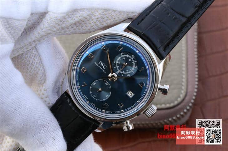 포르투기저 크로노그래프 클래식 블루 다이얼 레더 스트랩 / YL IW390403 / 42mm / 크기 42mm 두께 14.5mm Cal.89361 무브