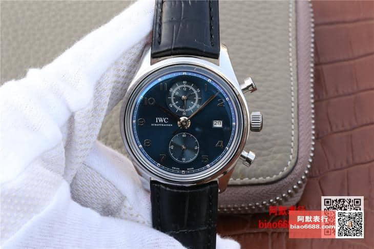 포르투기저 크로노그래프 클래식 블루 다이얼 레더 스트랩 / YL IW390403 / 42mm / 크기 42mm 두께 14.5mm Cal.89361 무브