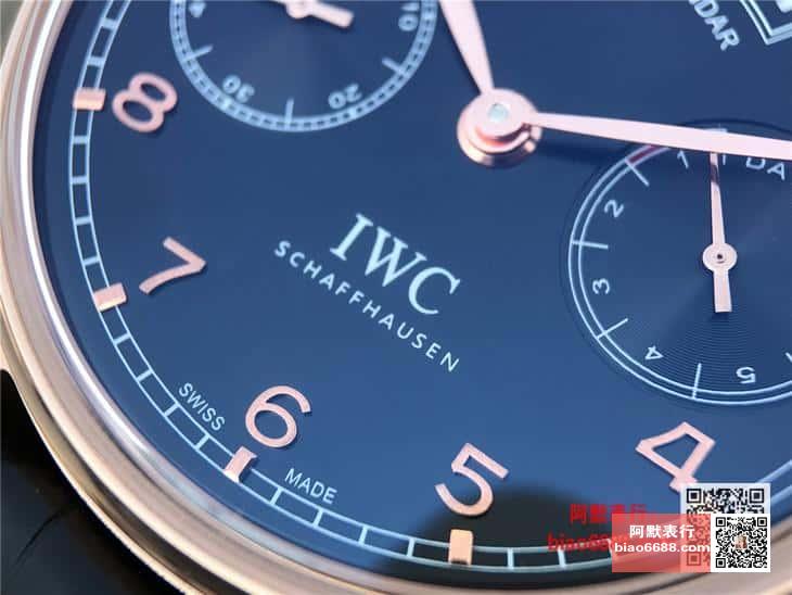 포르투기저 애뉴얼 캘린더 로즈골드 블랙 다이얼 레더 스트랩 / YL IW503504 / 42mm / Cal.52850 무브먼트