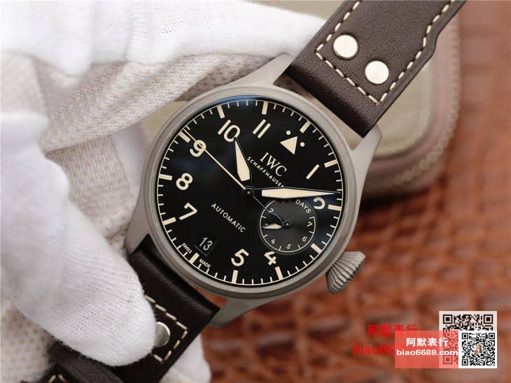 빅 파일럿 오토매틱 헤리티지 스틸 블랙 다이얼 레더 스트랩 / YL IW501004 / 46mm / 크기 46mm , cal.52850 무브먼트