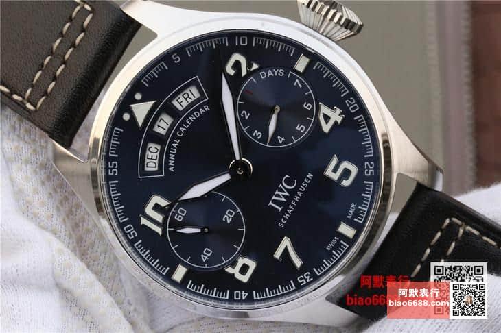 빅 파일럿 애뉴얼 캘린더 블루 다이얼 레더 스트랩 / YL IW502703 / 46mm / 크기 46mm Cal 6611 무브먼트