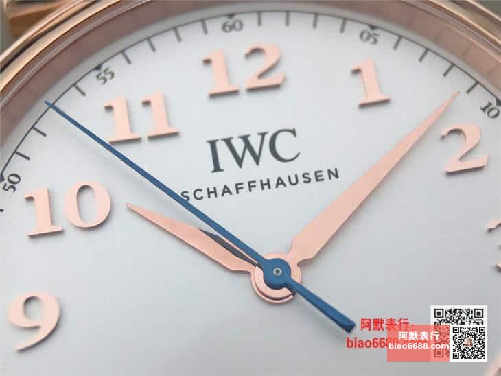 다빈치 오토매틱 로즈골드 화이트 다이얼 레더 스트랩 / MKS IW458309 / 40mm / 크기 40mm 두께 10mm Cal.2892 무브