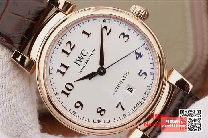다빈치 오토매틱 로즈골드 화이트 다이얼 레더 스트랩 / MKS IW458309 / 40mm / 크기 40mm 두께 10mm Cal.2892 무브