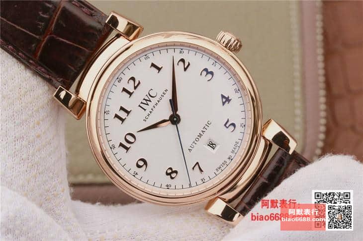 다빈치 오토매틱 로즈골드 화이트 다이얼 레더 스트랩 / MKS IW458309 / 40mm / 크기 40mm 두께 10mm Cal.2892 무브